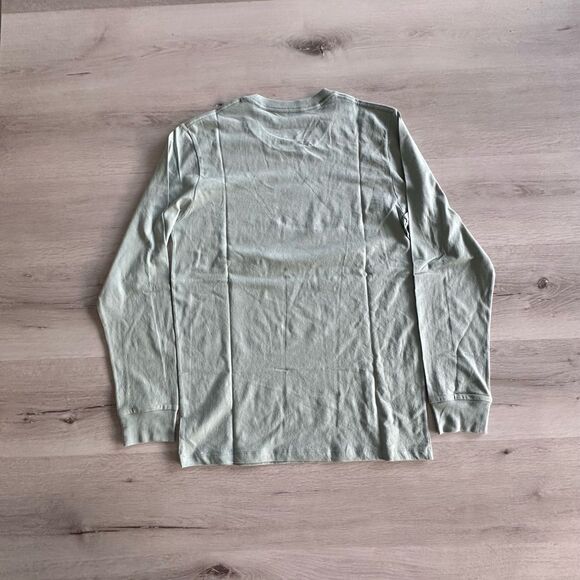 The Wander Brand Happy Earth “Give A Damn” Long Sleeve Tee Light Green S NWT - Picture 5 of 5